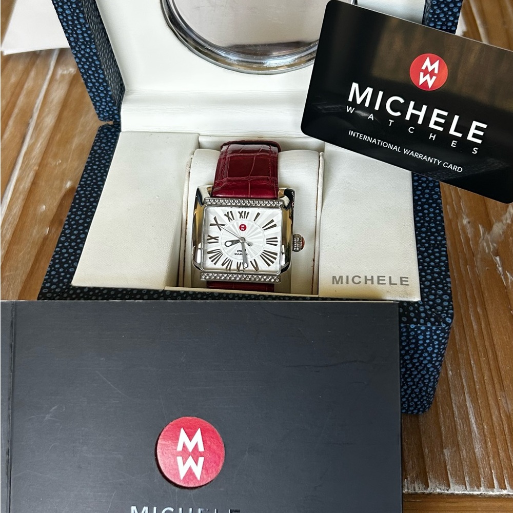 Michele MW2 Diamond and Alligator Watch